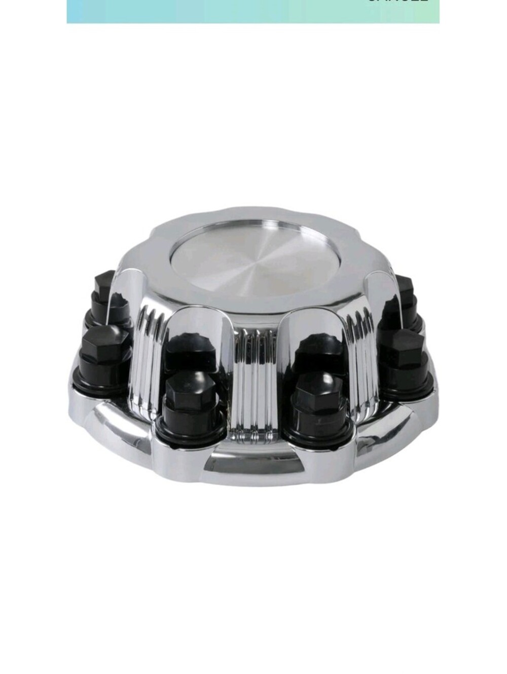 Performance Replicas Chrome Wheel Center Hub Cap 8"OD 3"H Closed-End 156C